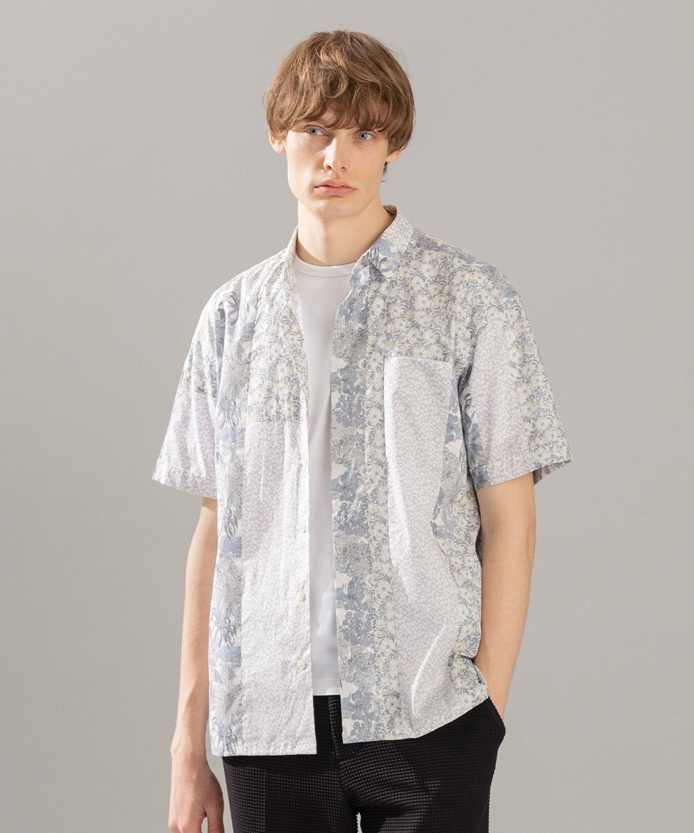 JOSEPH HOMME パッチワークリバティ 半袖シャツ 