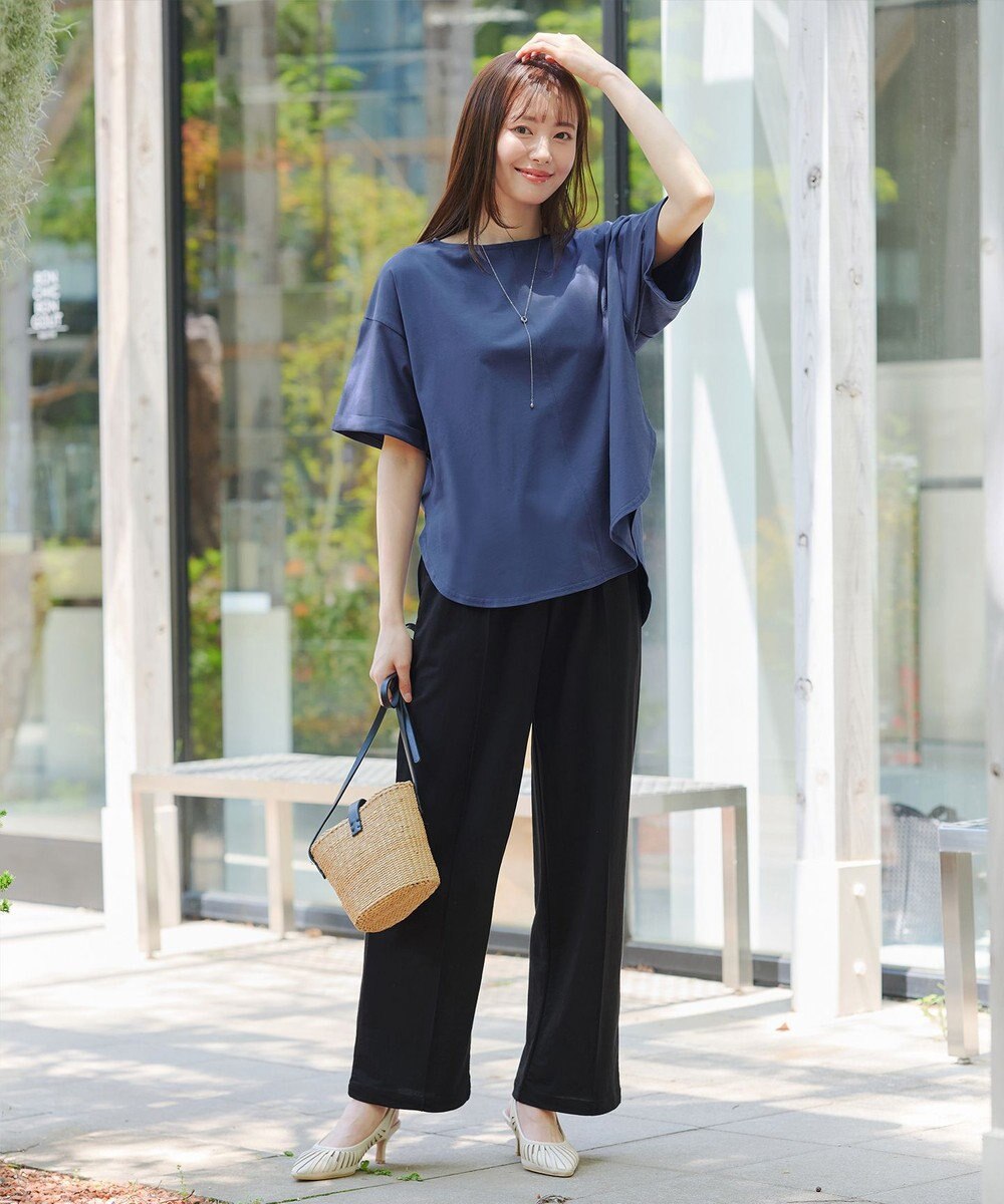 Tiaclasse 【接触冷感・UVカット・吸水速乾・洗える】バックシャンカットソープルオーバー 