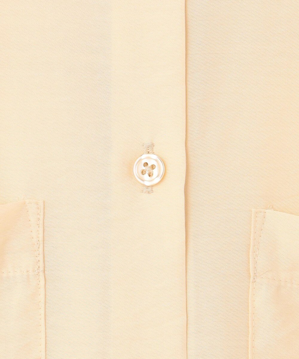 UNFILO シアーサテン ロングシャツワンピース 