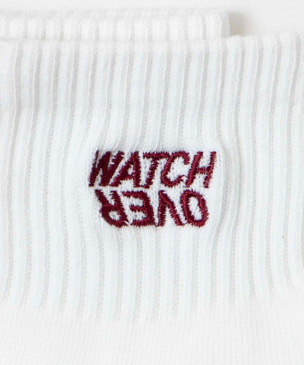 WEGO デザインロゴ刺繍アンクル底パイルソックス 