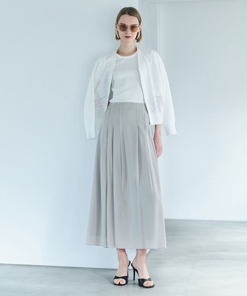 ICB L シアージャカード ニットブルゾン 