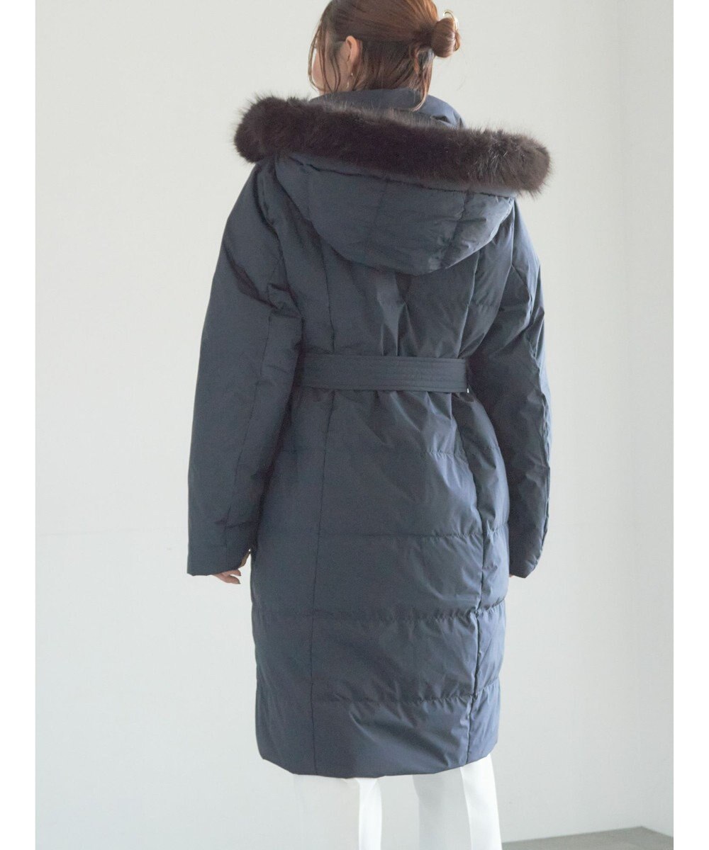 Te chichi 【宮本茉由着用】フードロングダウンコート 