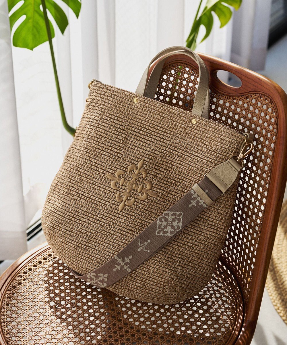 russet スリム2WAYトートバッグ <ナイロンラフィア>(CE-1717-WEB) 