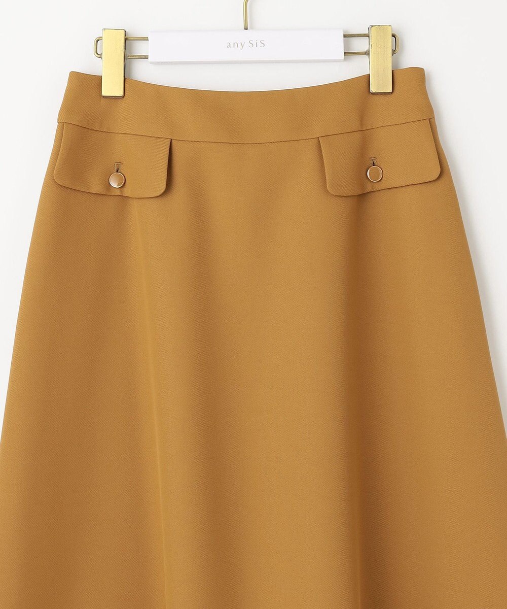 ANY SIS 【洗える】フラップポイントフレア スカート 