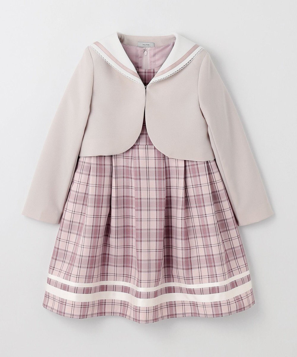 ANY KIDS 【2点セット】セーラージャケット+チェックワンピース 