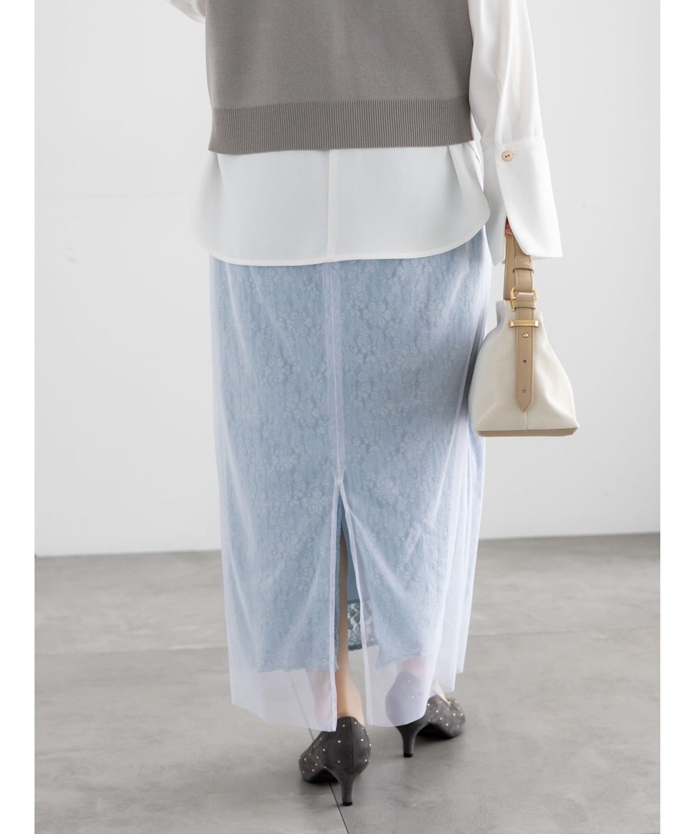 Te chichi レース×チュールレイヤードスカート 