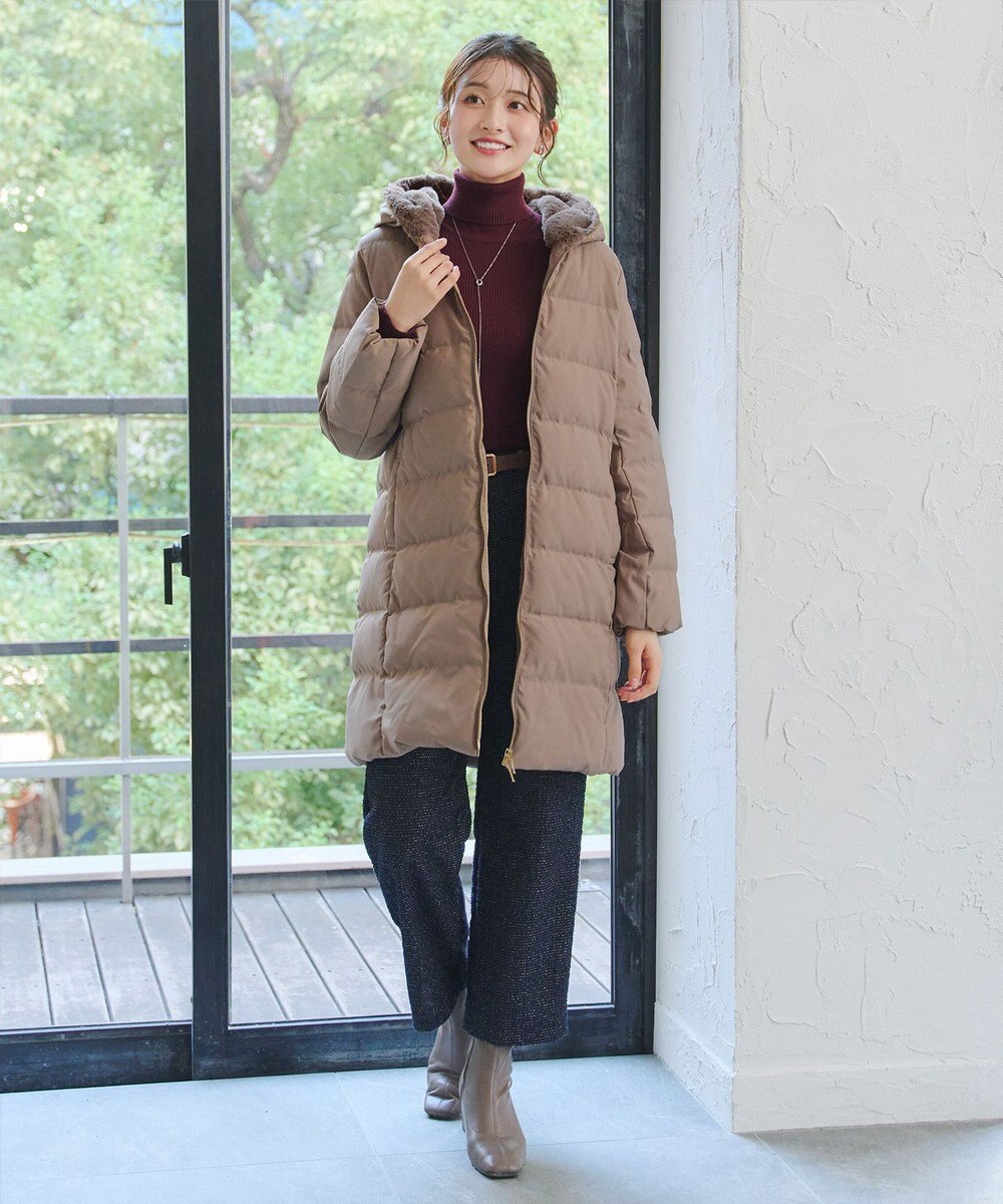 Tiaclasse L 【新色追加・洗える】リブタートルニット 