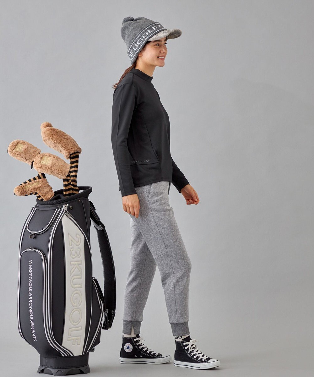 23区GOLF 【23Fondation/WOMEN】長袖 モックネックシャツ 