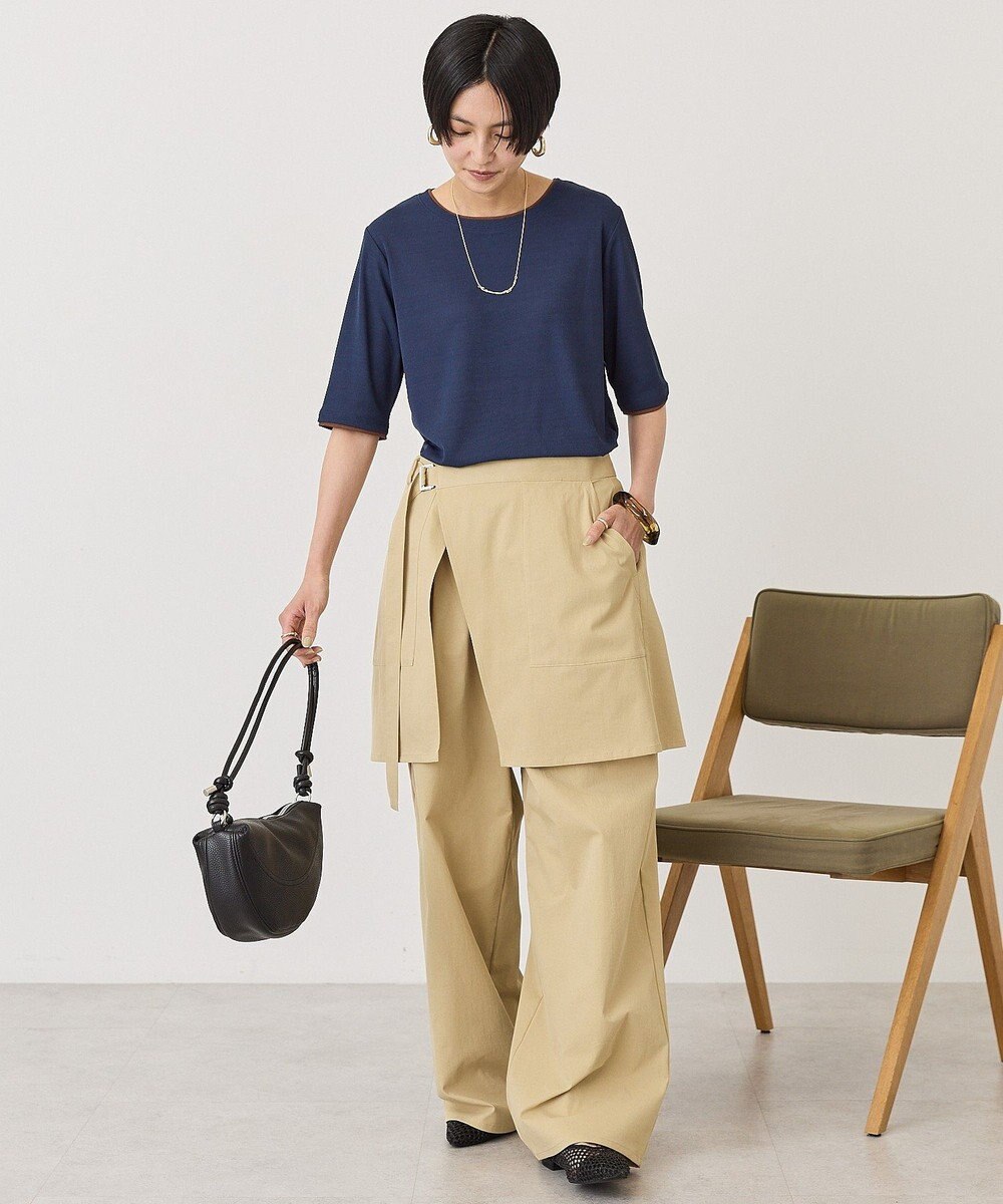 AMERICAN HOLIC シアーリブ配色プルオーバー 