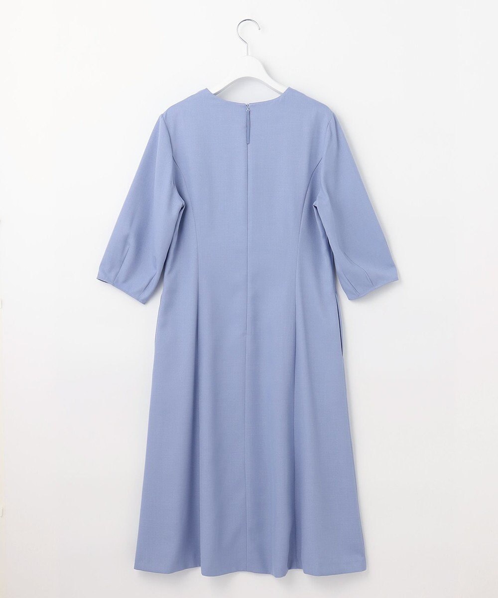 自由区 【接触冷感・速乾・UVケア・撥水・防シワ・XSサイズあり】リネンライクツィルVネック ワンピース 