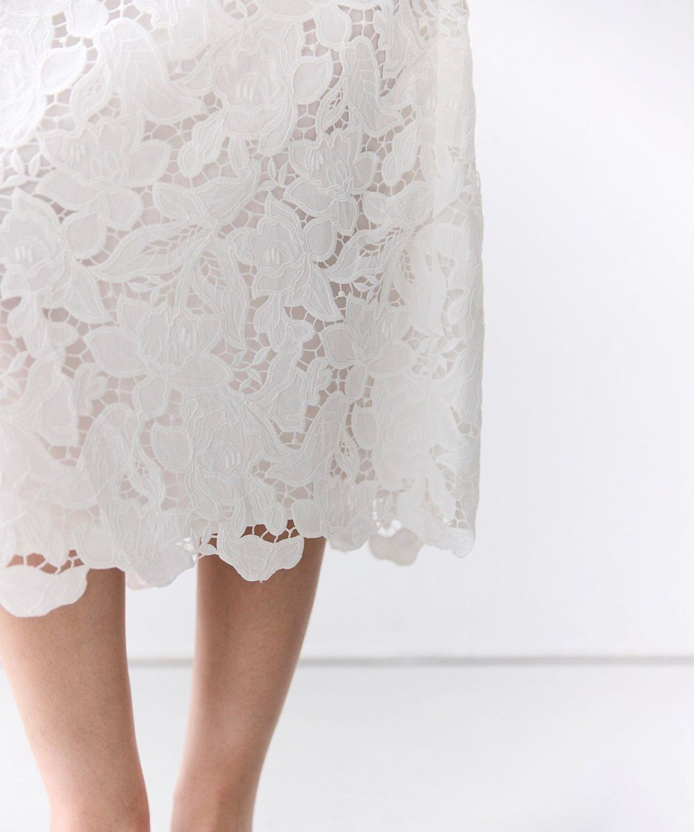 BEIGE， CITRINE / エンブロイダリーレースイージースカート 