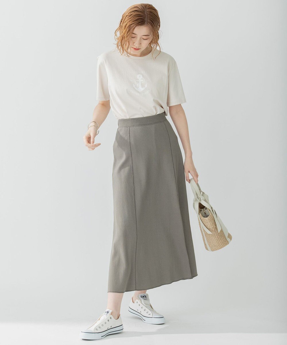 23区 【洗える】アンカーロゴプリント 半袖 Tシャツ 