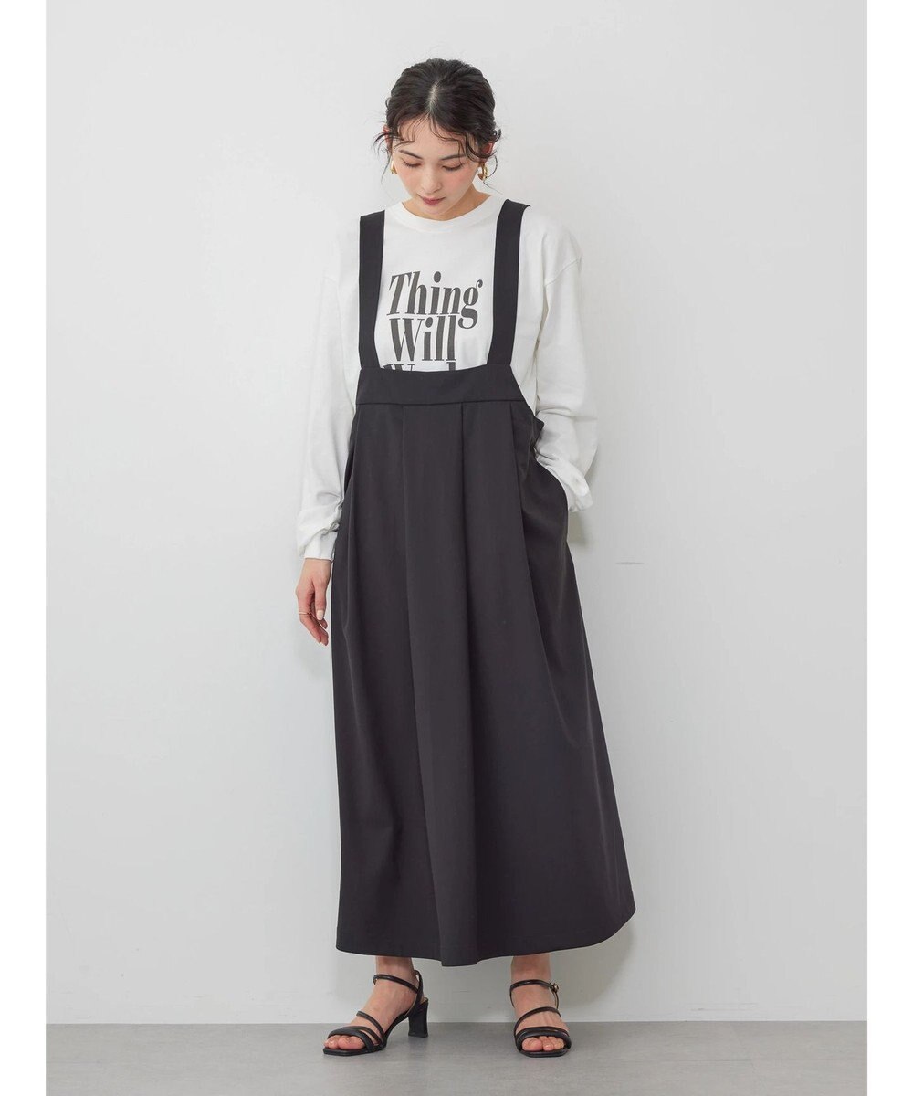 AMERICAN HOLIC 丈違いフロントタックジャンバースカート 