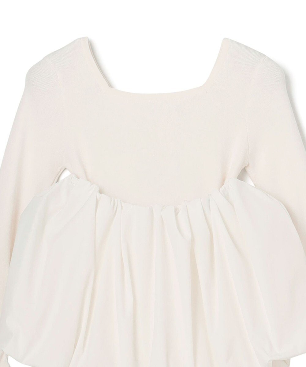 GRACE CONTINENTAL タフタケープ付ニットトップ 