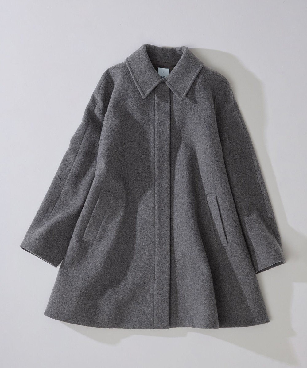 組曲 L ショートビーバー ステンカラー コート 