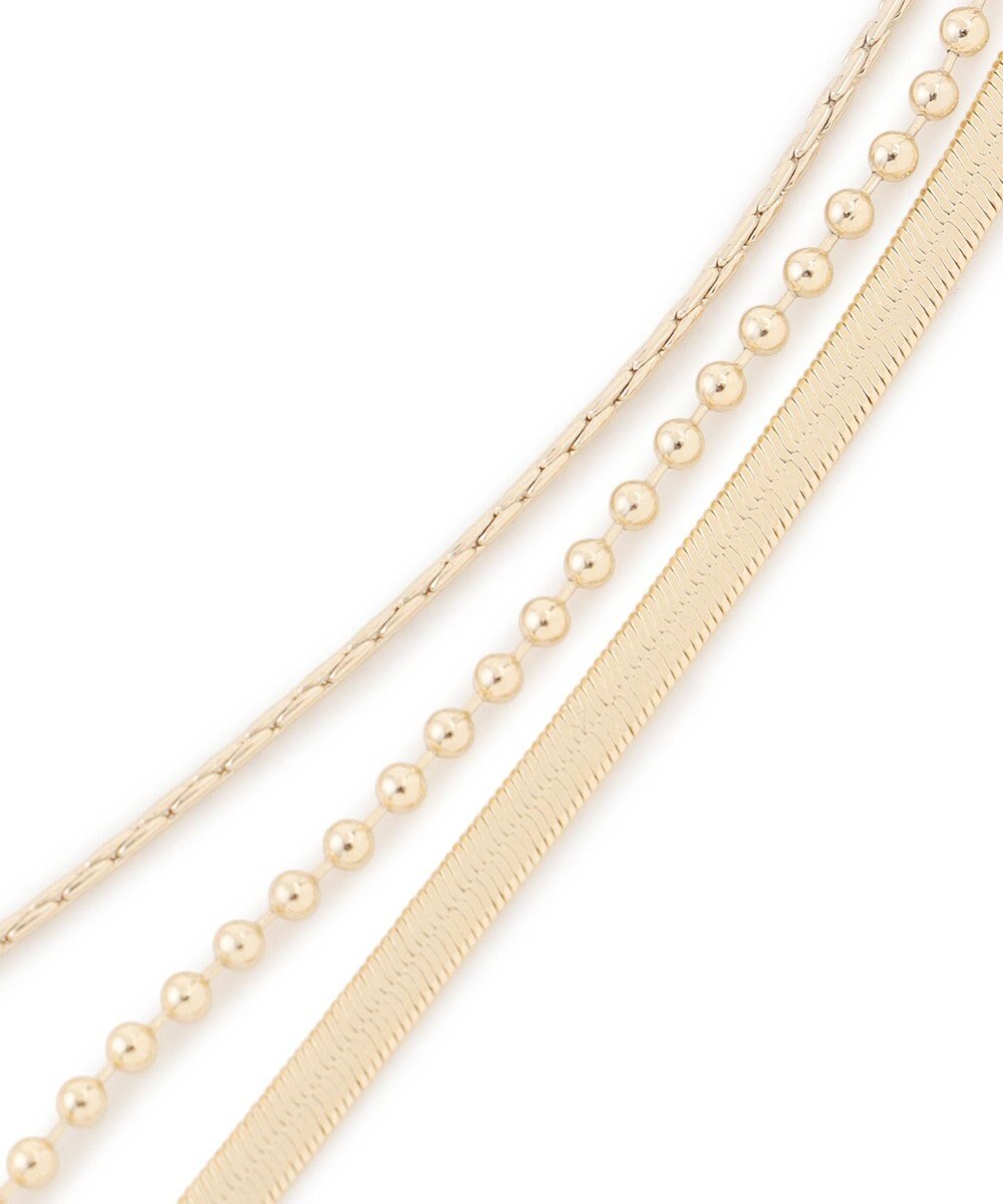 23区 【WEB&一部店舗限定】ミックスチェーン 3連 ネックレス 