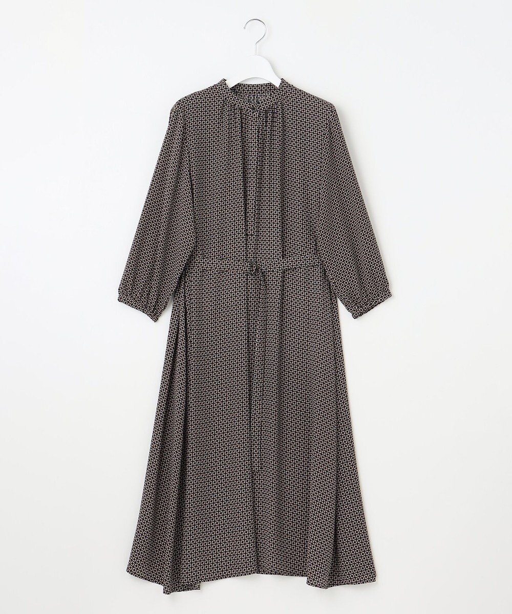 23区 S 【洗える】スクエアチェーンプリント ワンピース 