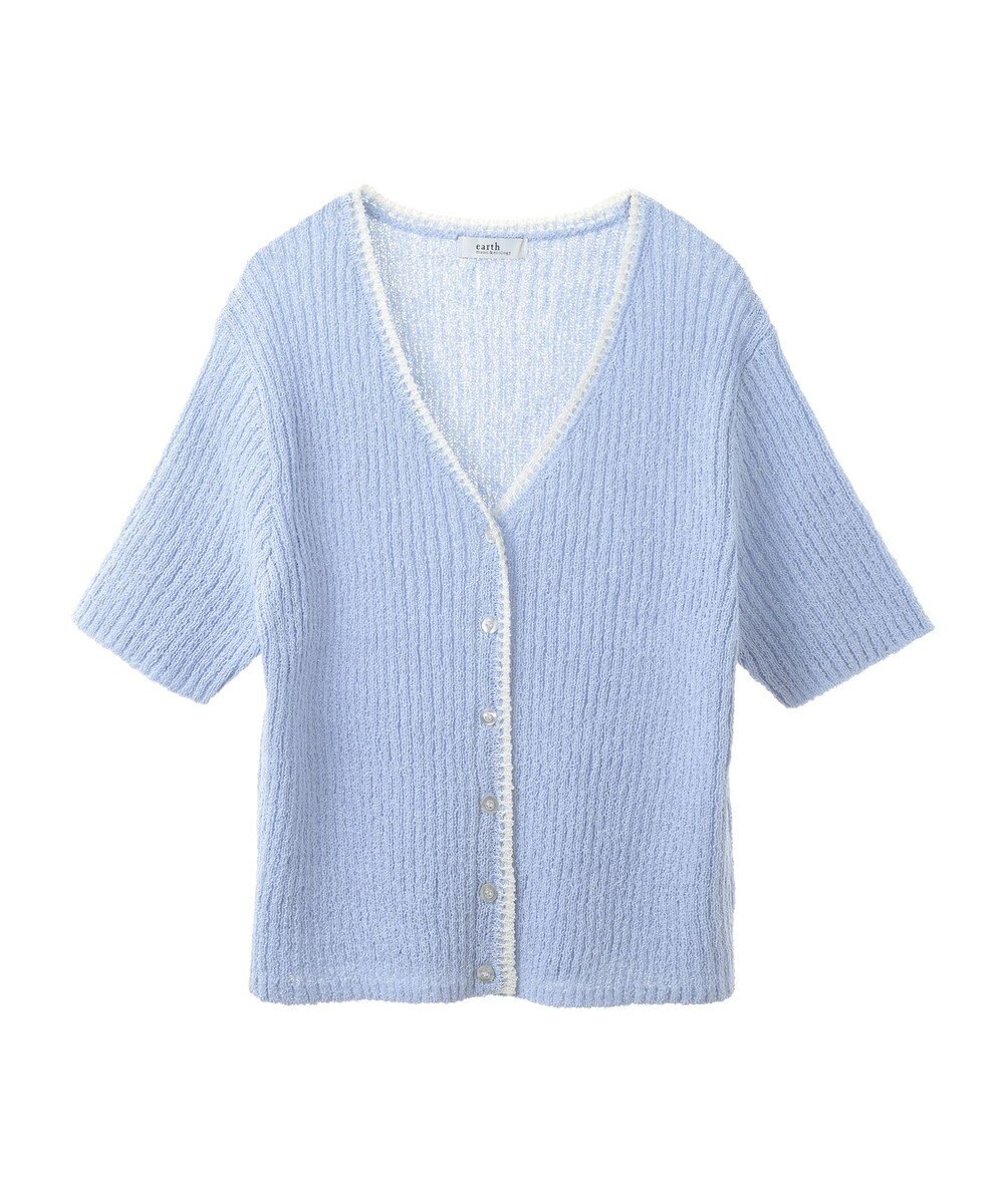 earth music&ecology バイカラーＶネックカーディガン 