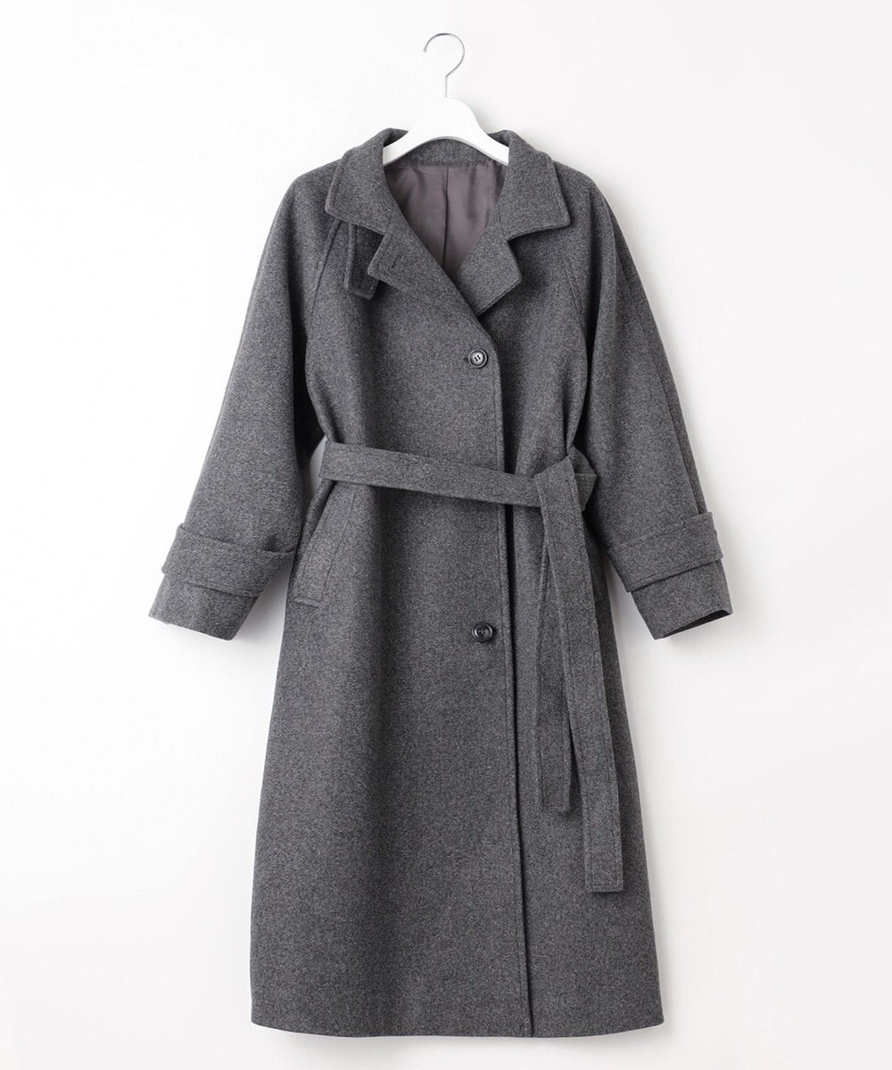 Feroux 【古畑星夏さん着用】スタンドネックウールライク コート 