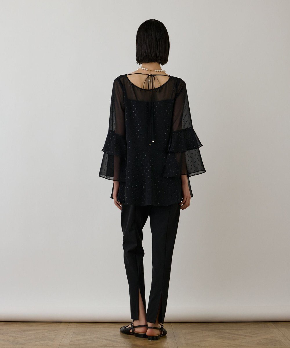 GRACE CONTINENTAL フィルムジャガードフリルトップ 