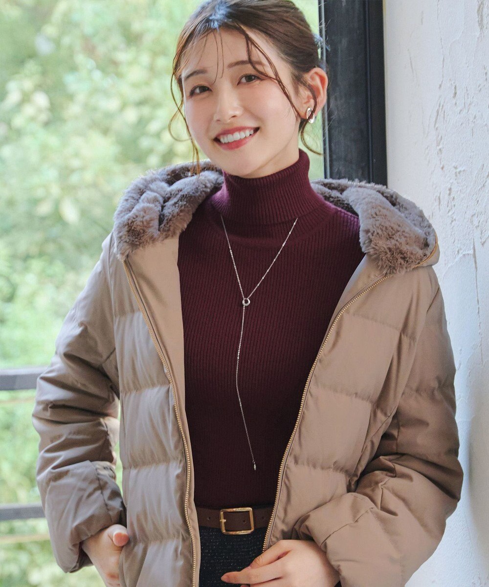 Tiaclasse L 【新色追加・洗える】リブタートルニット 