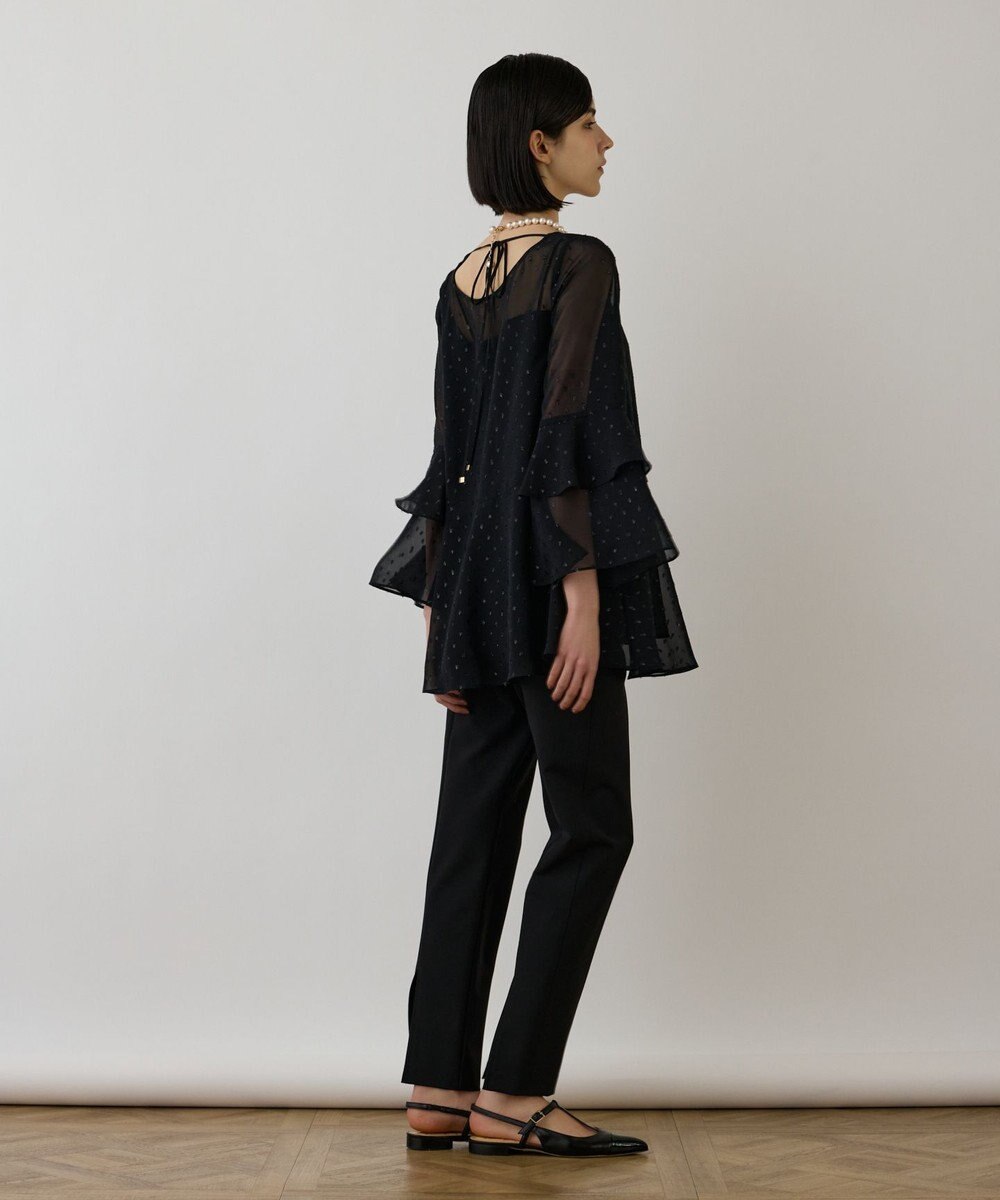 GRACE CONTINENTAL フィルムジャガードフリルトップ 