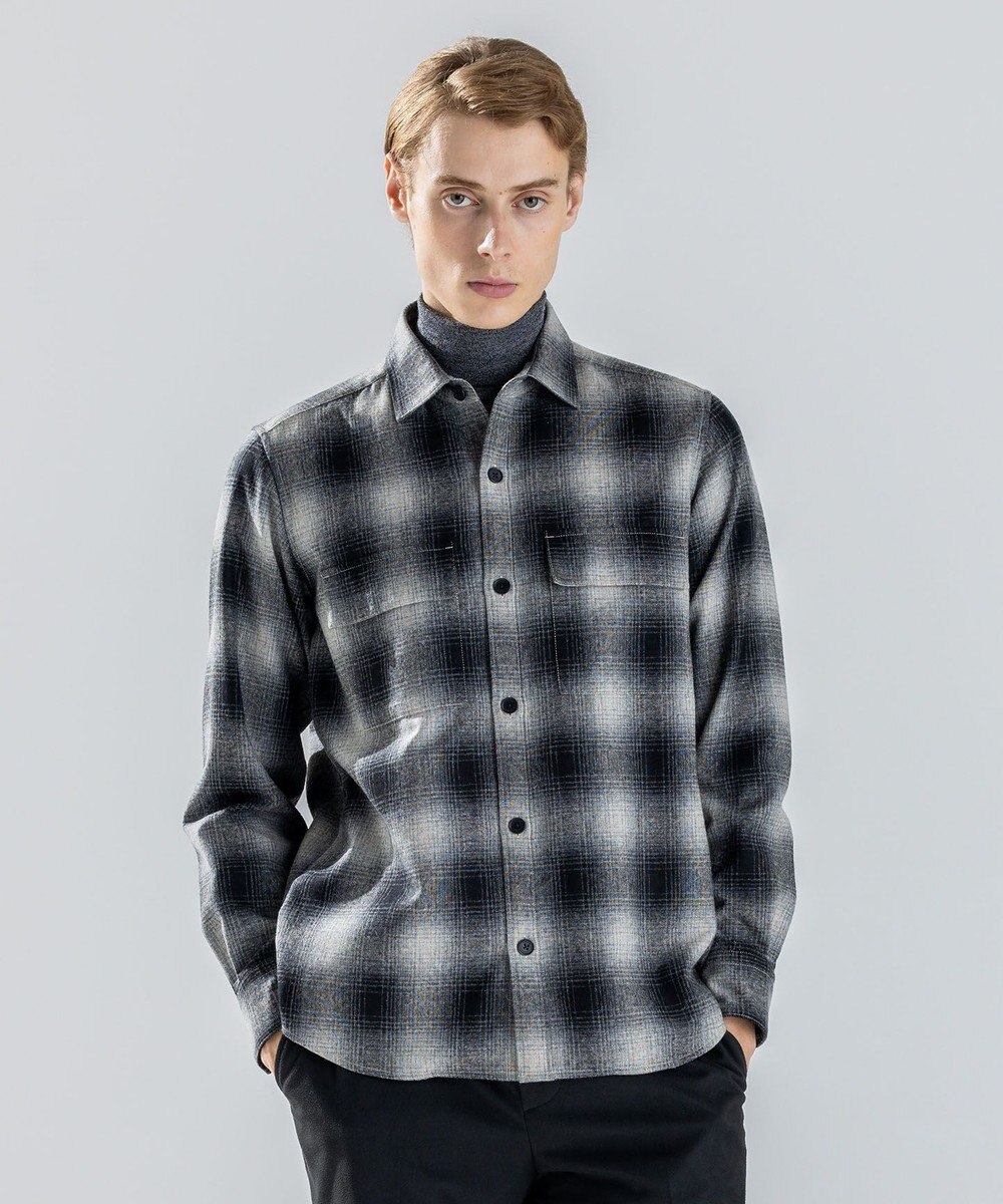 JOSEPH HOMME 【新素材】フェードフラノチェック / シャツブルゾン 
