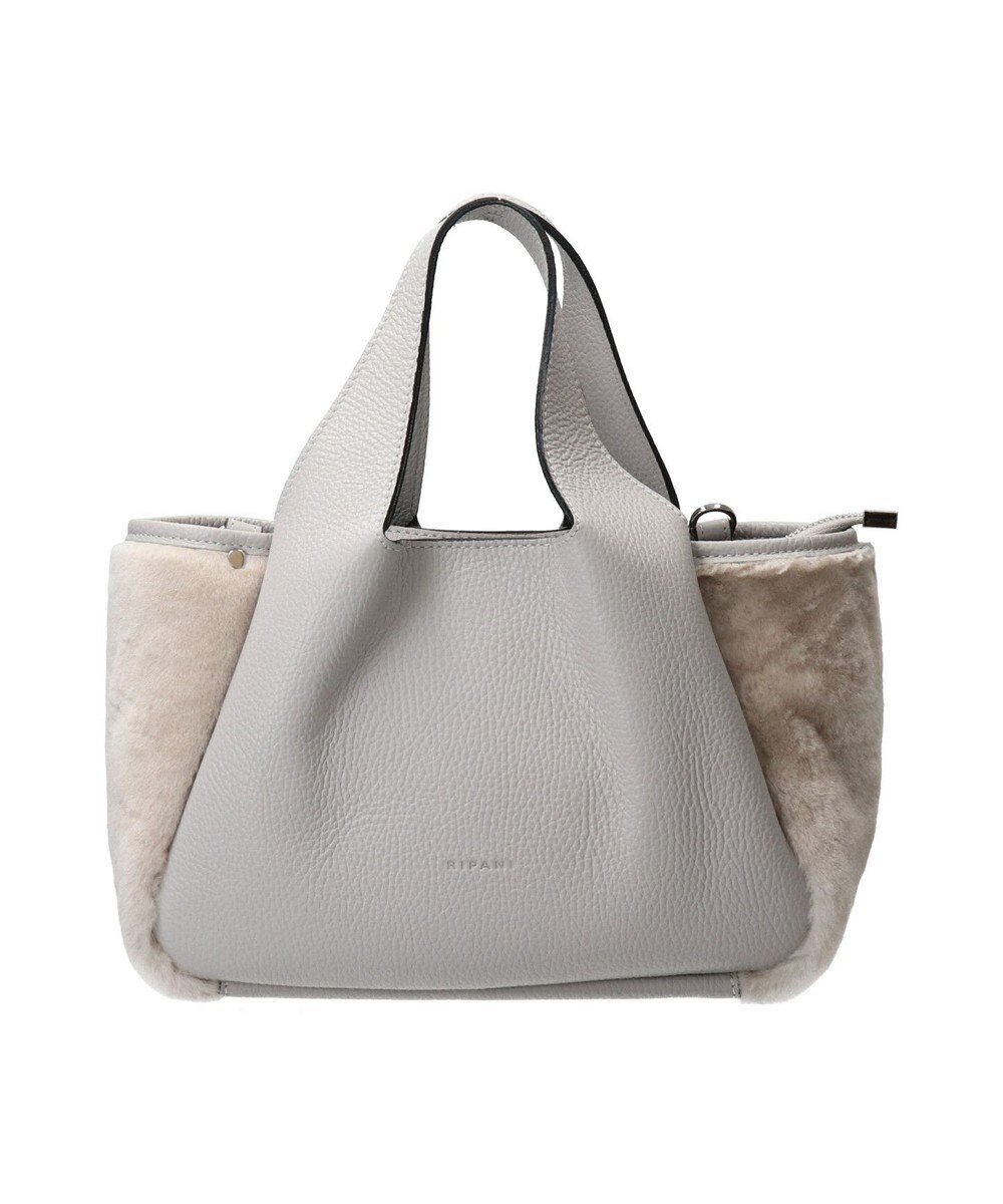 INTER-CHAUSSURES 【RIPANI】ムートンコンビレザーハンドバッグ 