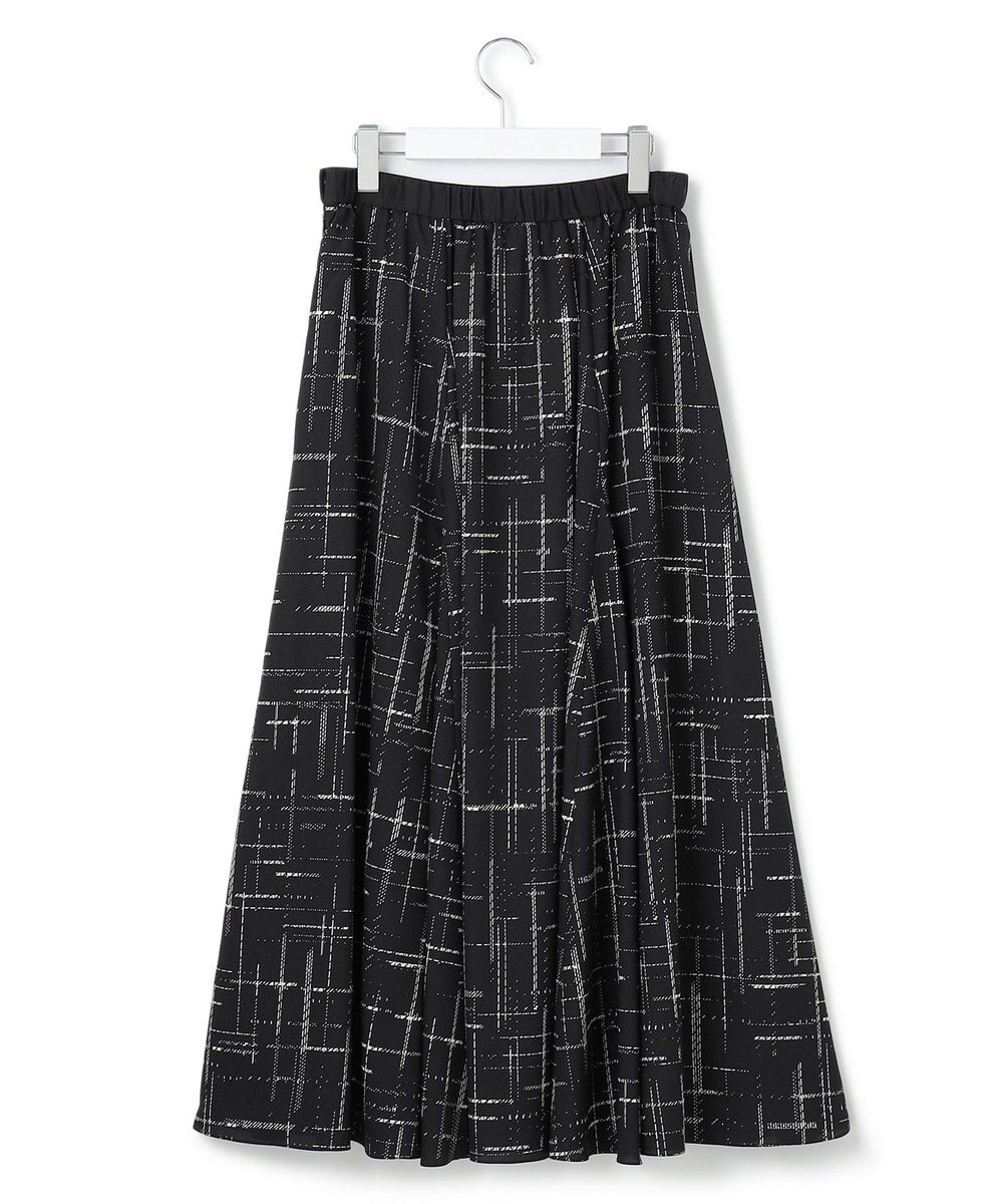 23区 【洗える】モノクロトーンプリント スカート 