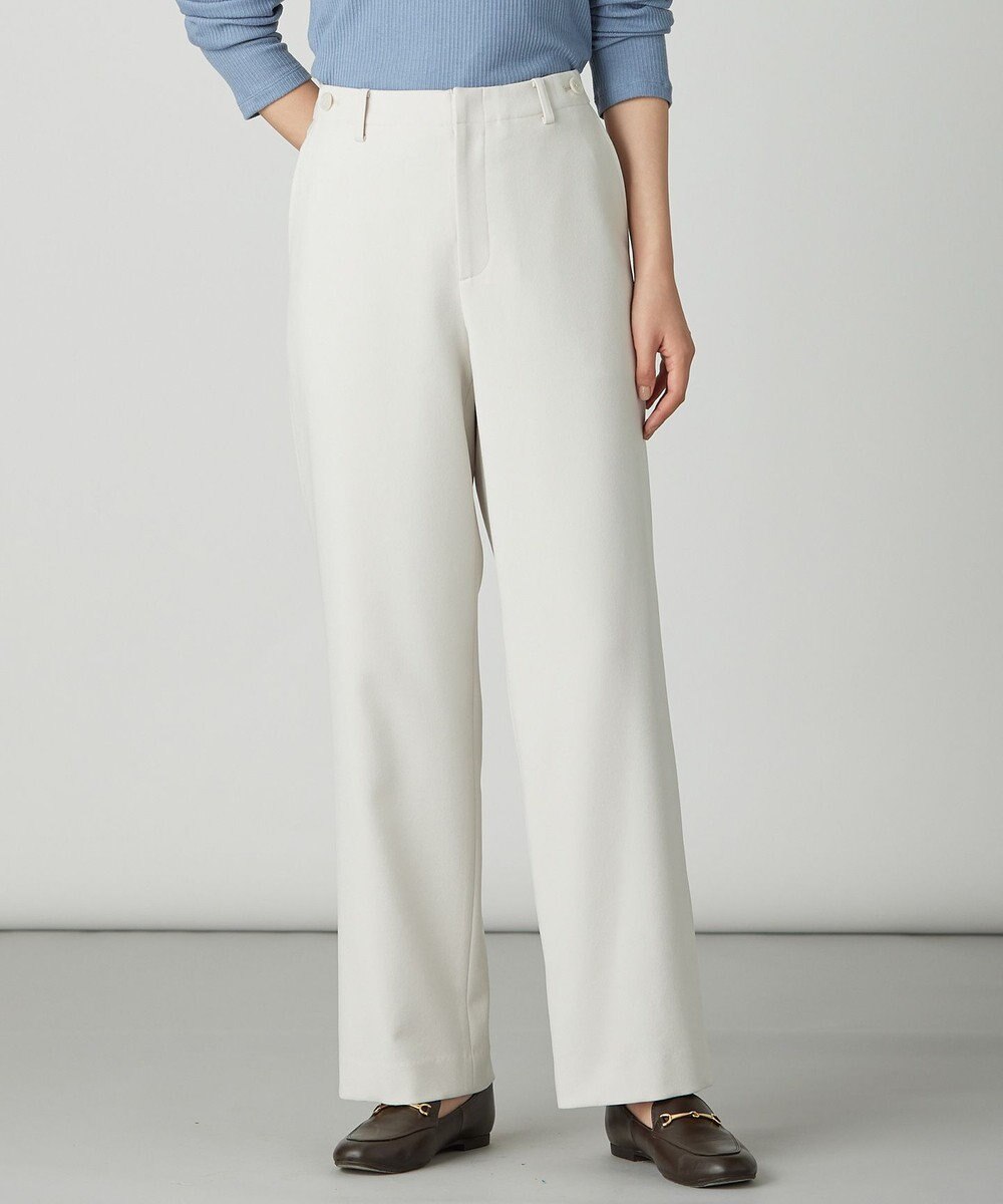 J.PRESS LADIES S 【WEB限定カラーあり】ツムギートflannel ストレート パンツ 