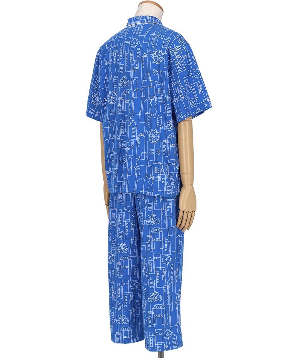 ワコール／睡眠科学 パジャマ 5分袖 半袖 8分丈 綿100%(本体) 天竺素材 メンズ YGT153 睡眠科学／ワコール 