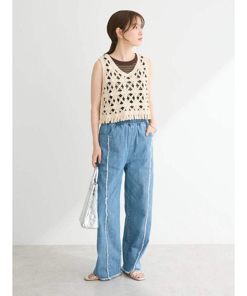 Green Parks ・Double Flags デニムフリンジラインパンツ 