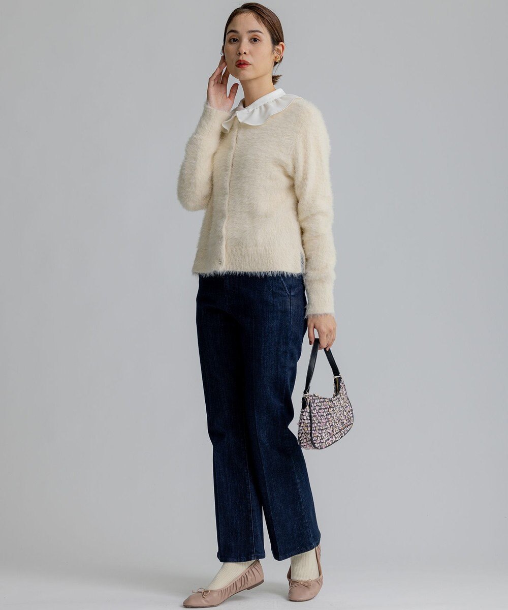 組曲 【前後着用可】2WAYナイロンファー ニット 