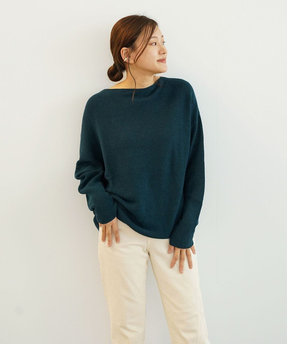 TOQUE 〈大草直子さんアドバイザー〉ベビーアルパカ ミドルゲージ モックネックニット 