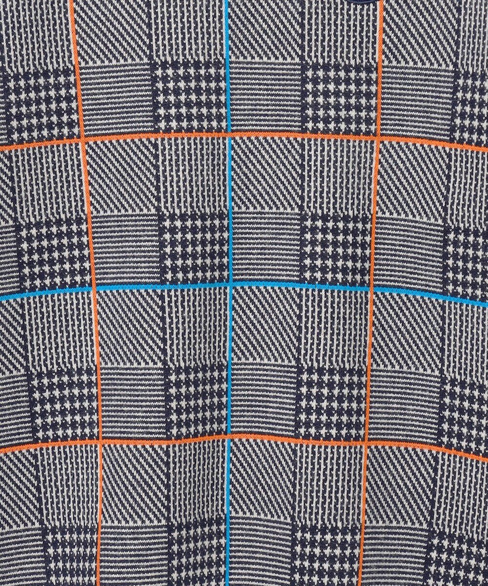 23区GOLF 【MEN】チェックジャガード　クルーネック  ニット 