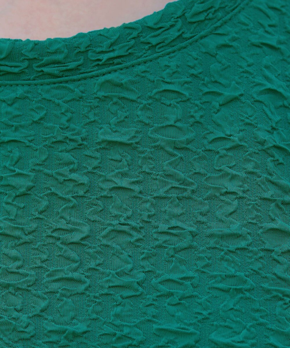 Tiaclasse 【洗える】ふくれジャカードカフス付きカットソー 