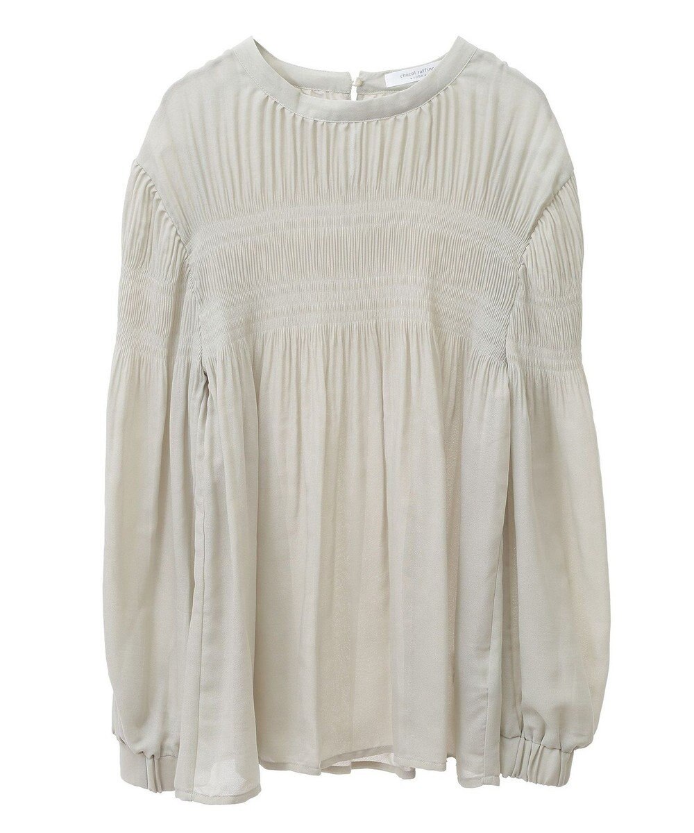 Green Parks マジョリカプリーツブラウス 