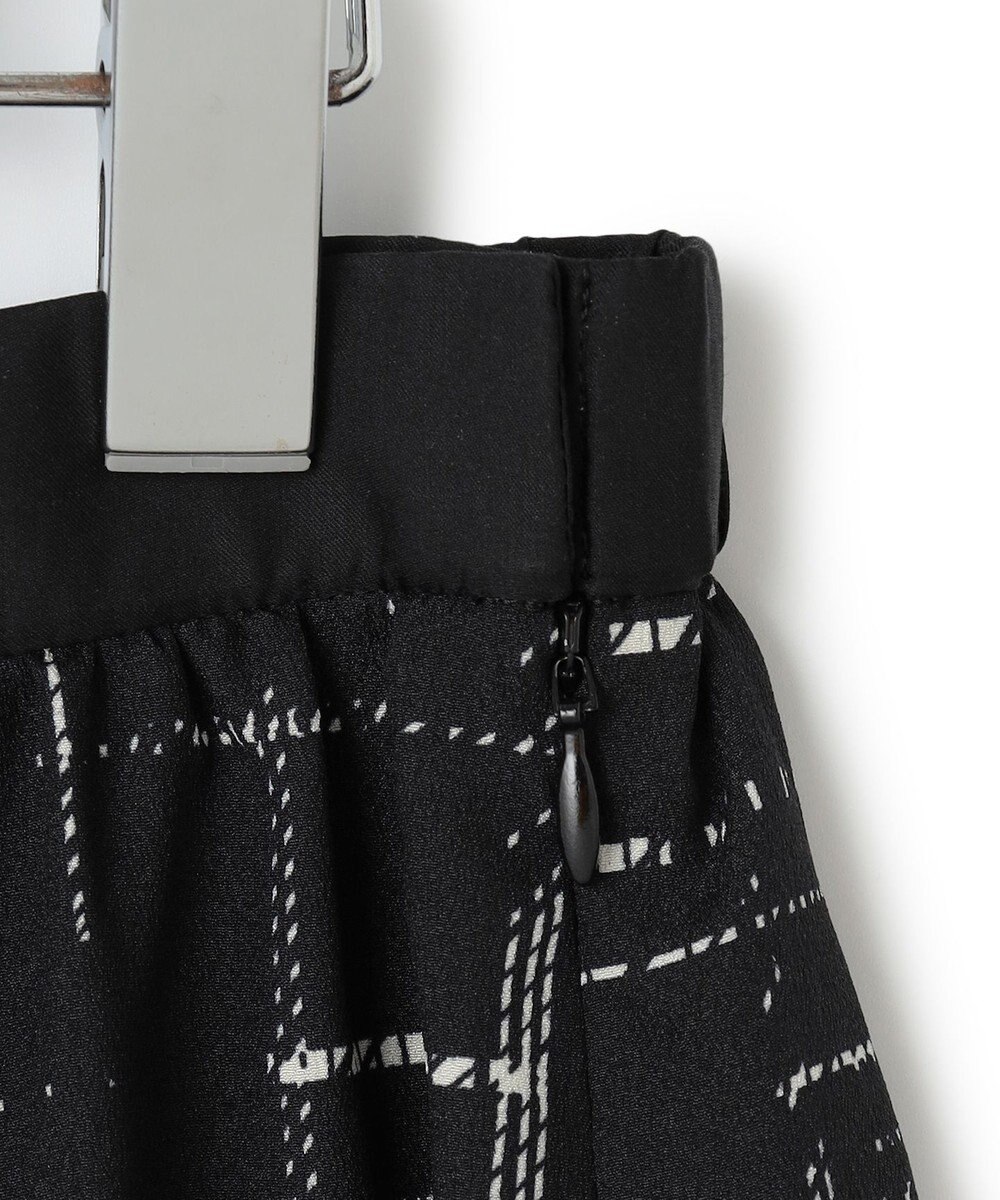 23区 【洗える】モノクロトーンプリント スカート 
