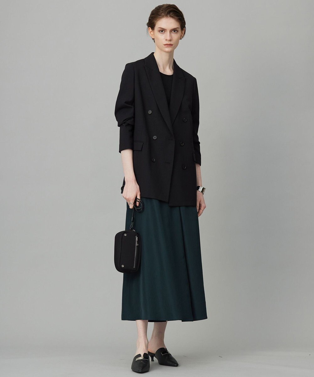 ICB L 【UVケア・速乾・洗える】シルクエステルタフタ フレアスカート 