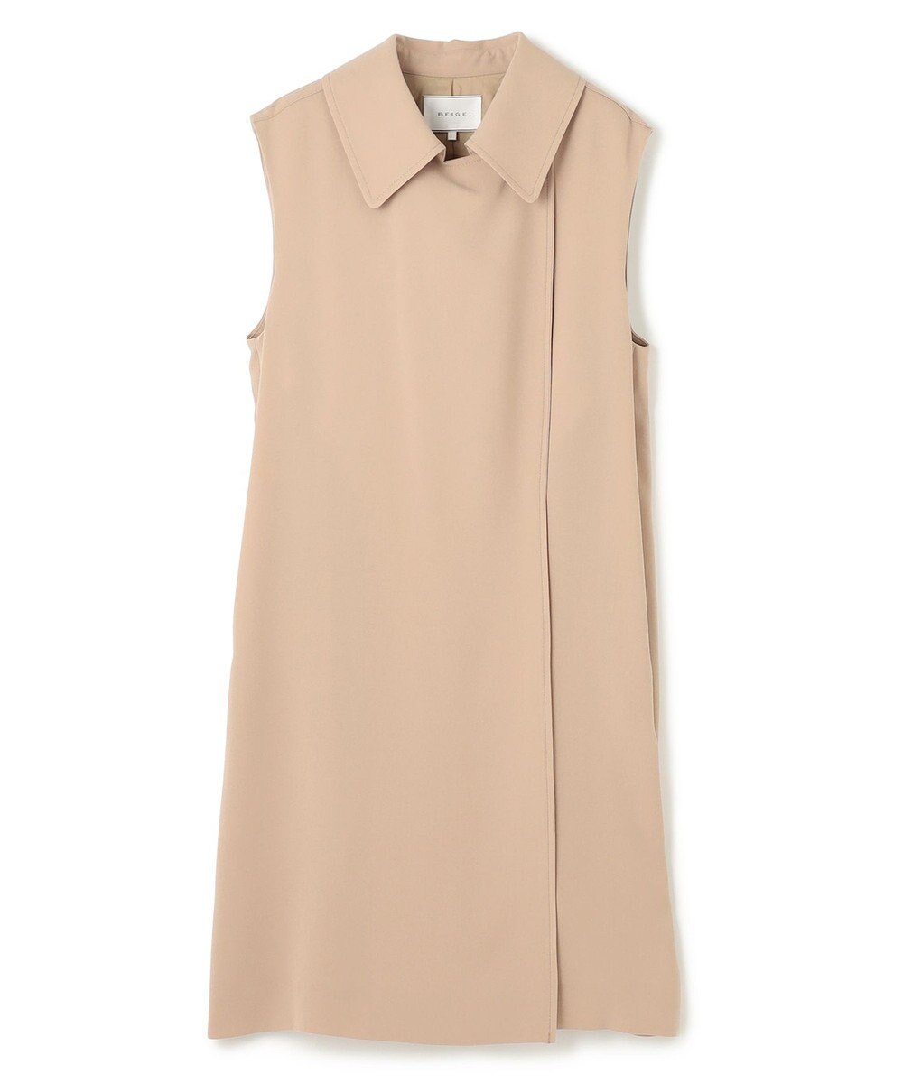 BEIGE， FLEUR / ラップデザインロングジレ 