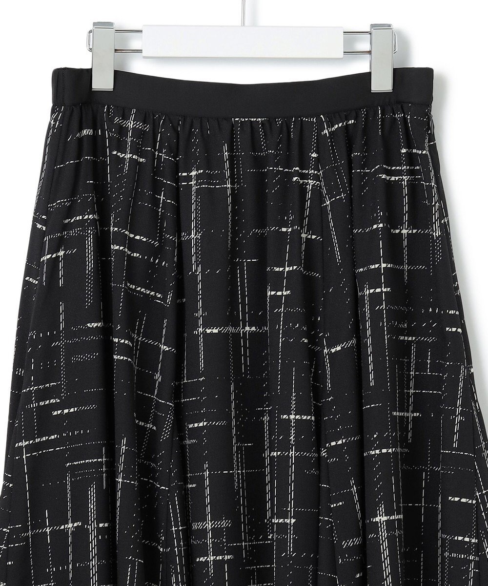 23区 【洗える】モノクロトーンプリント スカート 