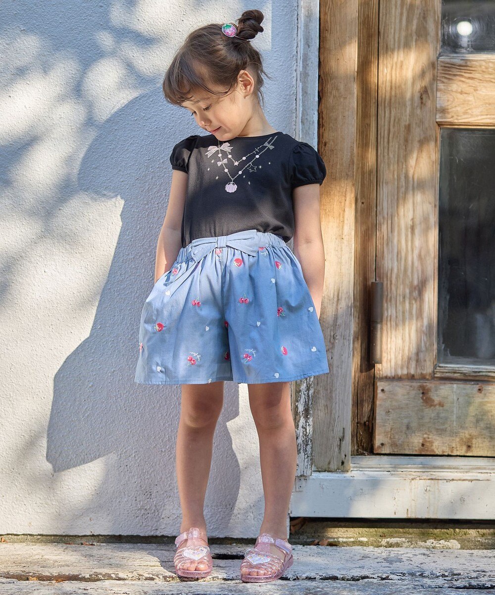 ANY KIDS 総柄刺繍 キュロット 