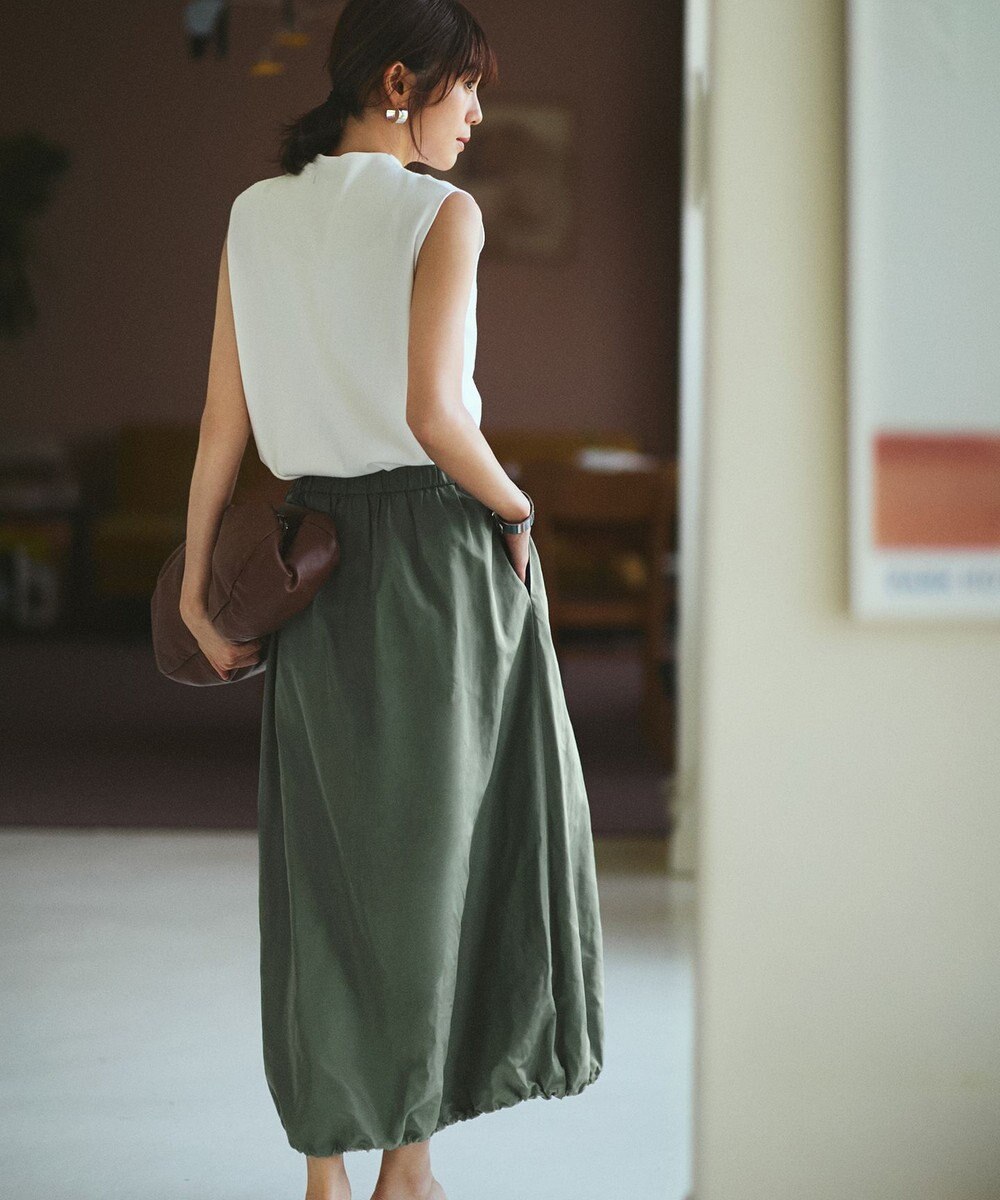 ICB L エステルメモリータフタ バルーンスカート 