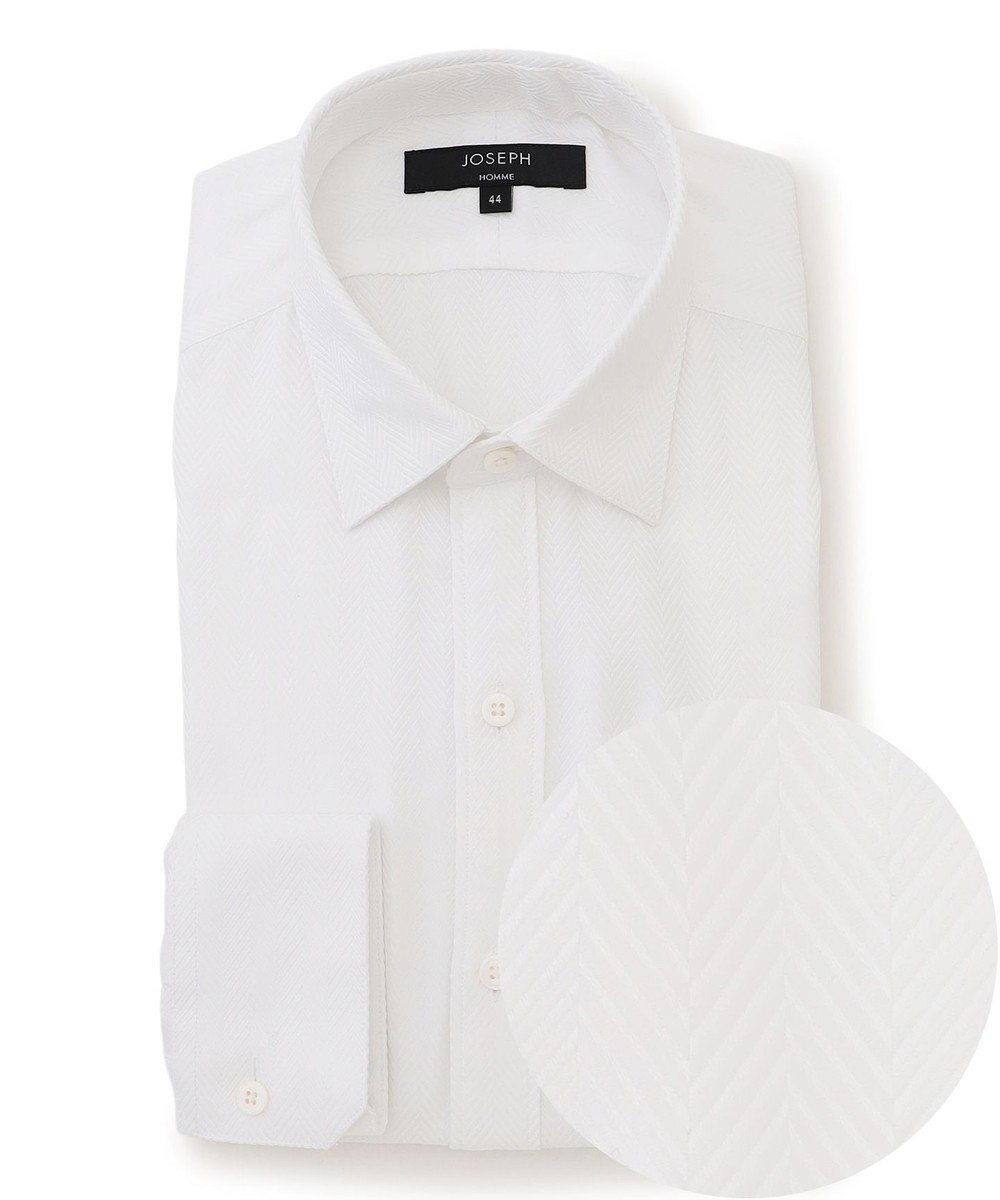 JOSEPH HOMME 【ドレスシャツ】ヘリンボンシャツ レギュラーカラードレスシャツ 