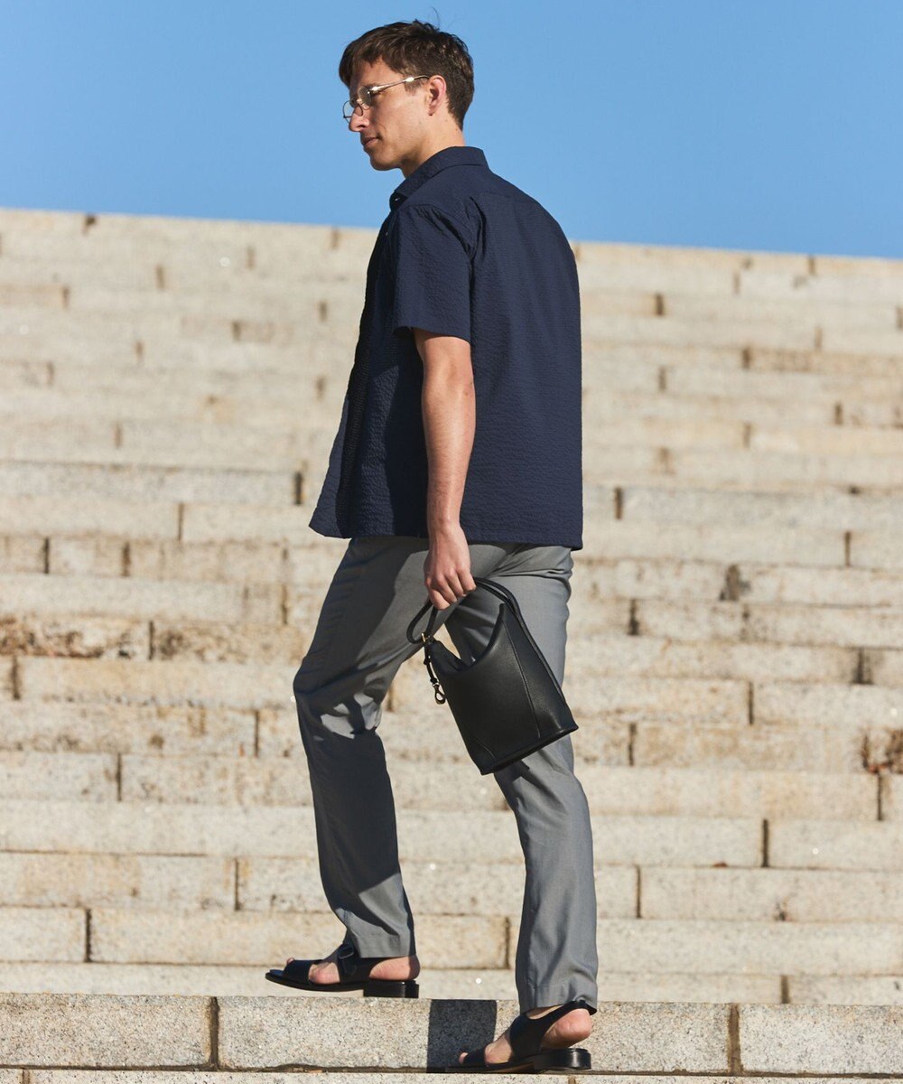 GOTAIRIKU リラックスシルエット【高通気性/吸水速乾】ドッツエアー クールマックスサッカーシャツ 