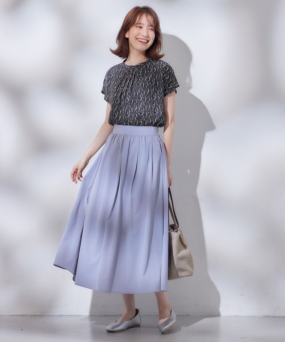 ANY 【洗濯機可能】プリントブラウス 