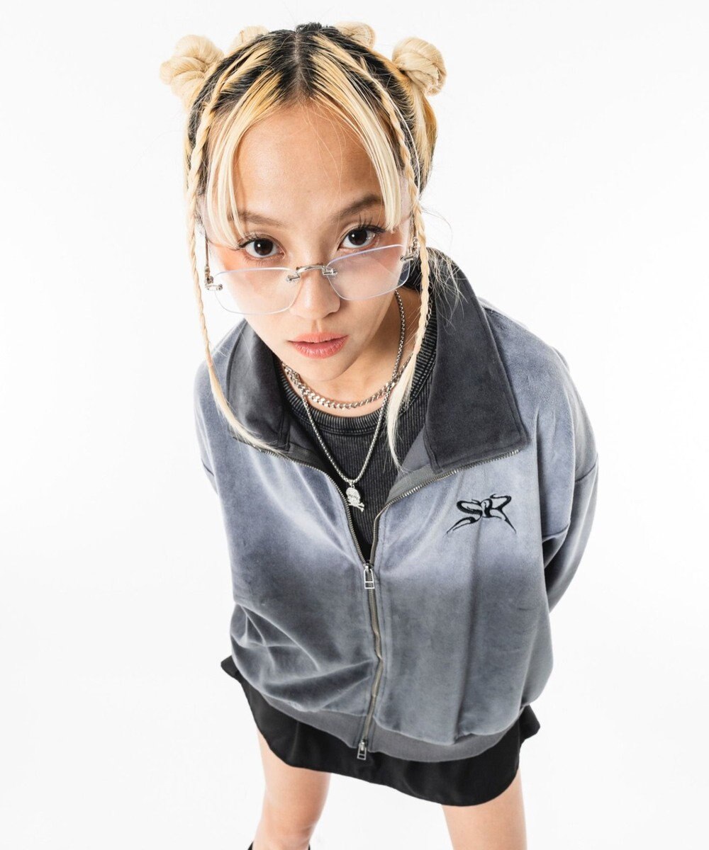 WEGO 【ユニセックス着用ITEM】ブリーチロゴベロアトラックジャケット 