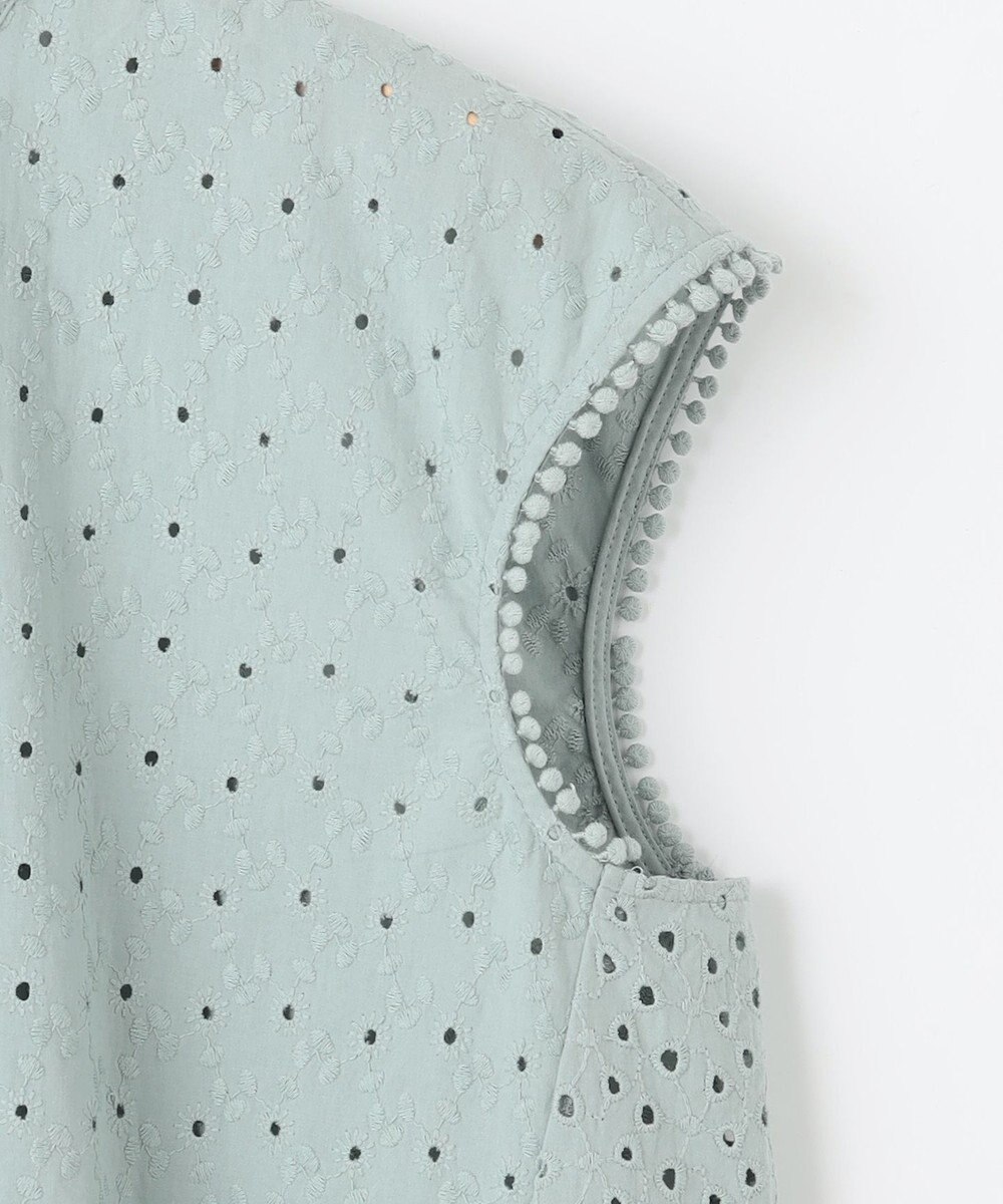 組曲 L エンブロイダリーレースノースリーブ ブラウス 