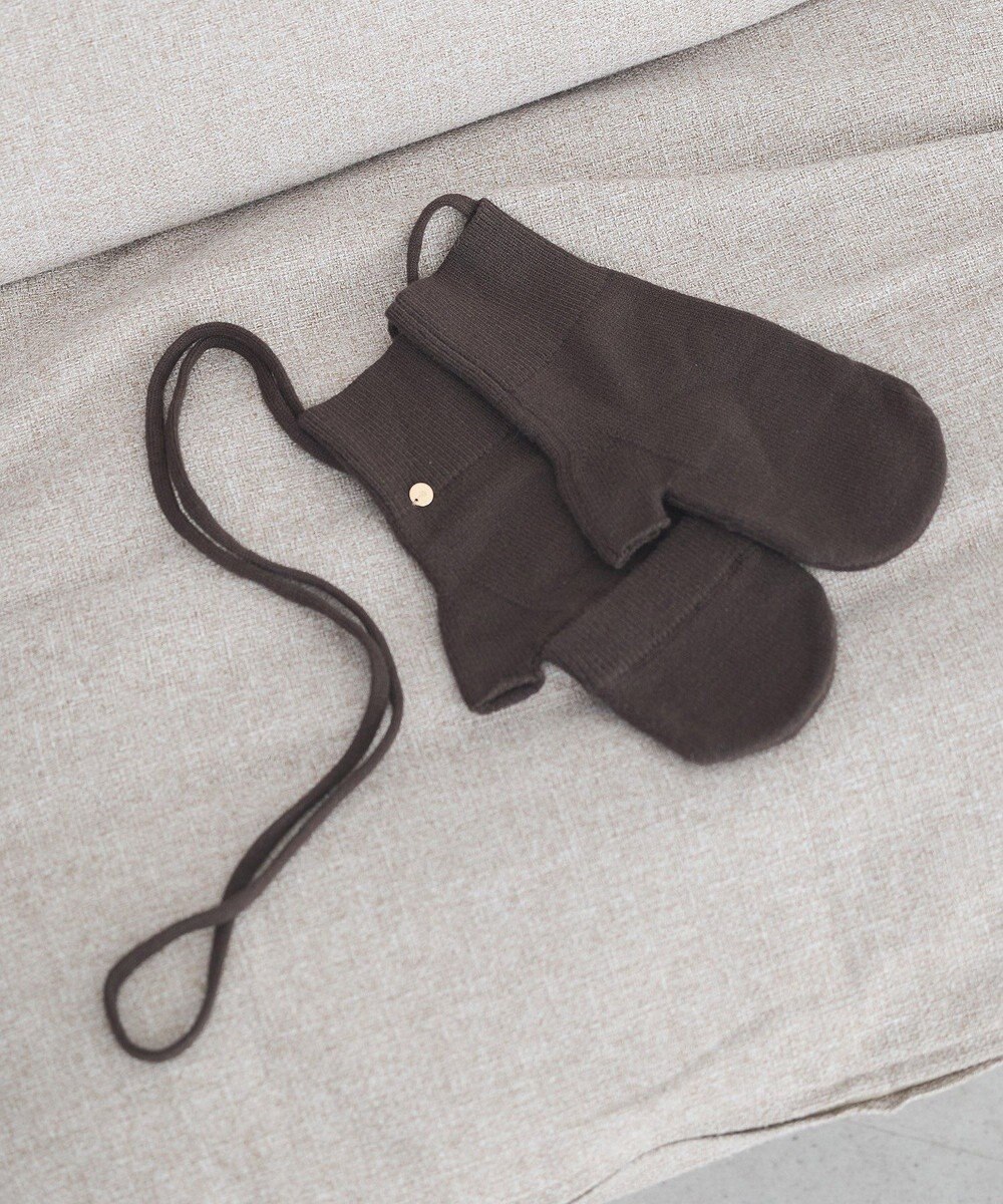 earth music&ecology チャーム付きニットミトン 