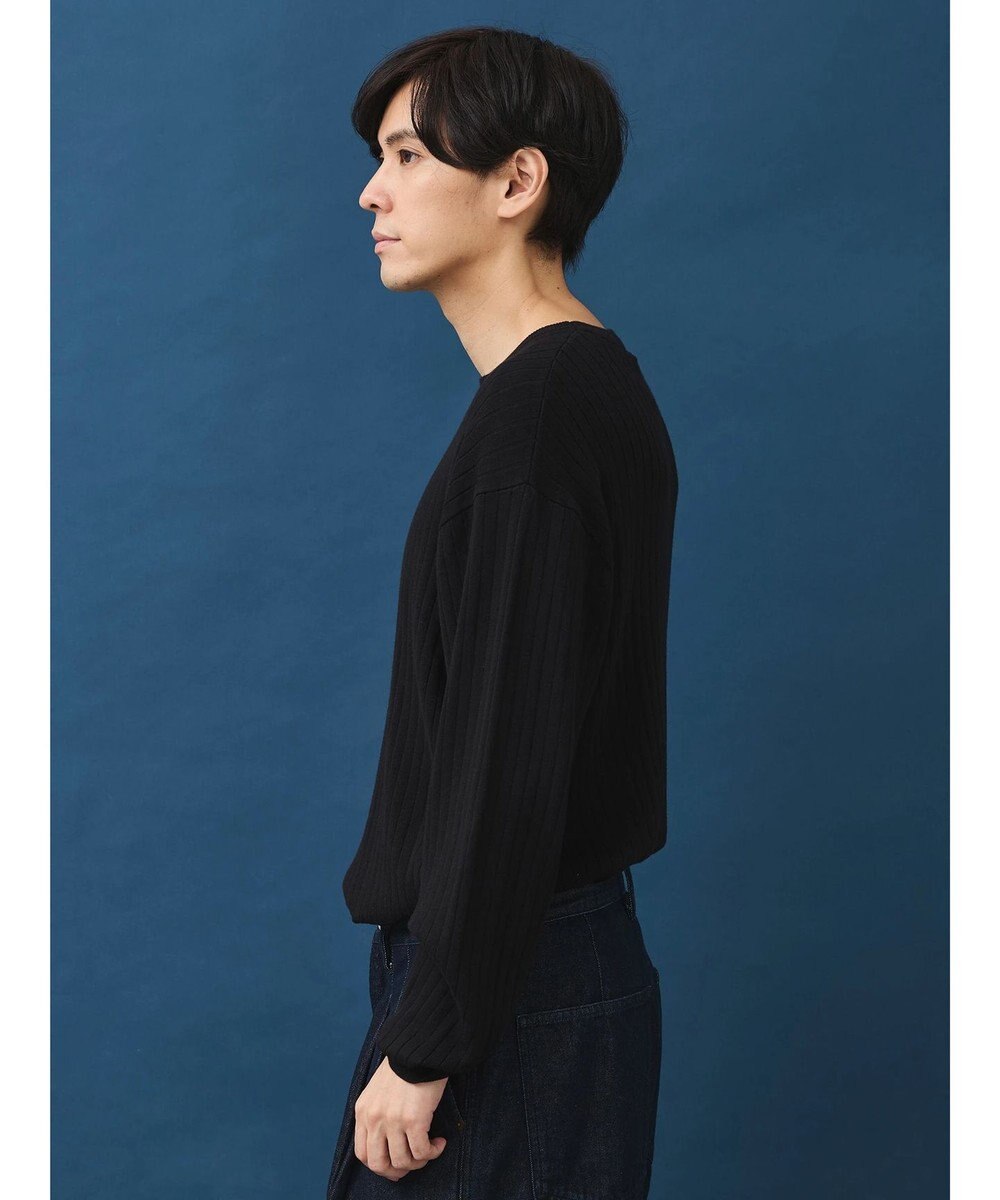 CRAFT STANDARD BOUTIQUE ワイドリブクルーネックニットプルオーバー 